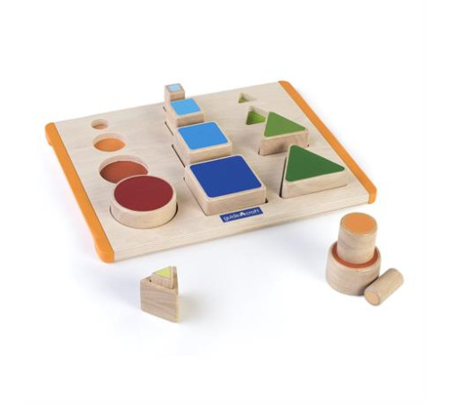 Дерев'яний сортер Guidecraft Manipulatives Фігури і розміри (G6737) Дерев'яний сортер Guidecraft Manipulatives Фігури і розміри (G6737)