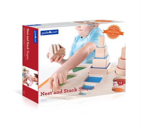 Дерев'яний сортер Guidecraft Manipulatives Фігури і розміри (G6737) Дерев'яний сортер Guidecraft Manipulatives Фігури і розміри (G6737)