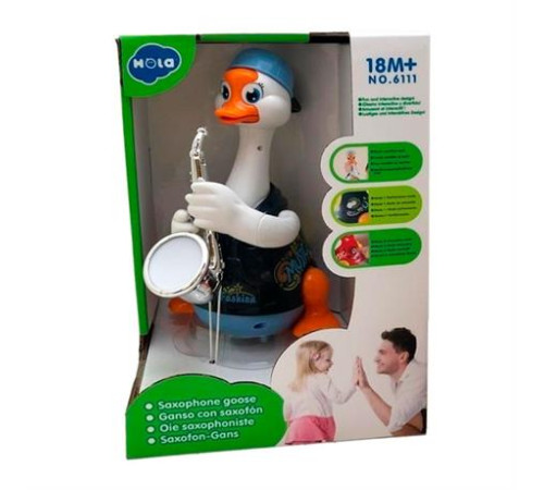 Музична іграшка Hola Toys Гусак-саксофоніст синий (6111-blue) Музична іграшка Hola Toys Гусак-саксофоніст синий (6111-blue)