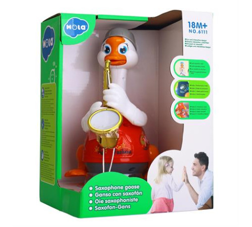 Музична іграшка Hola Toys Гусак-саксофоніст червоний (6111-red) Музична іграшка Hola Toys Гусак-саксофоніст червоний (6111-red)