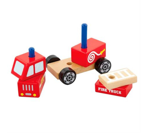 Дерев'яна пірамідка Viga Toys Пожежна машинка (50203FSC) Дерев'яна пірамідка Viga Toys Пожежна машинка (50203FSC)