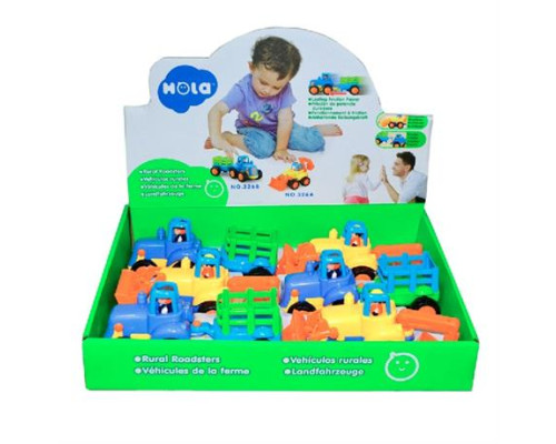 Набір машинок Hola Toys Бульдозер і трактор 6 шт. (326AB-6)