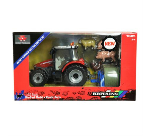 Набір Britains Модель трактора Massey Ferguson 5612 з вилами та фігурками 1:32 (43205) Набір Britains Модель трактора Massey Ferguson 5612 з вилами та фігурками 1:32 (43205)
