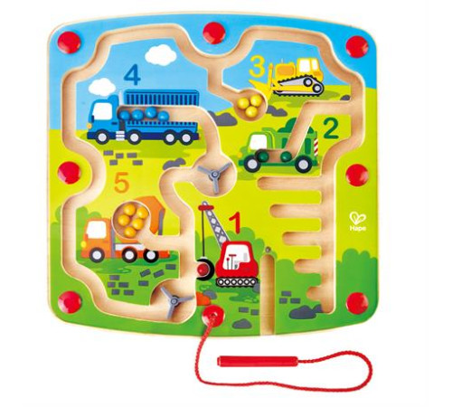 Магнітний лабіринт Hape Будівельний транспорт (E1713) Магнітний лабіринт Hape Будівельний транспорт (E1713)