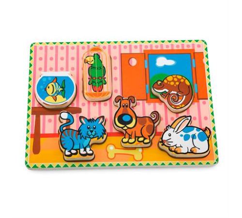 Дерев'яна рамка-вкладиш Viga Toys Домашні вихованці (56440) Дерев'яна рамка-вкладиш Viga Toys Домашні вихованці (56440)