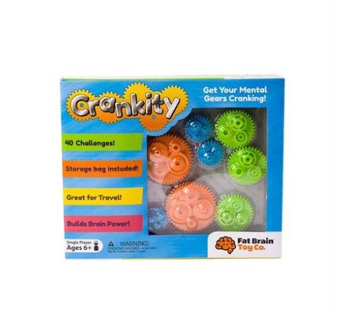 Гра-головоломка Fat Brain Toys Crankity Різнокольорові шестерні (F140ML)