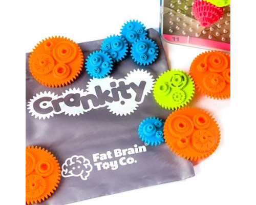 Гра-головоломка Fat Brain Toys Crankity Різнокольорові шестерні (F140ML)