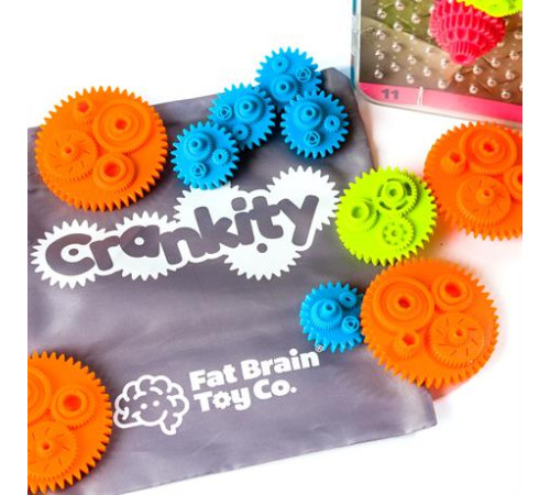 Гра-головоломка Fat Brain Toys Crankity Різнокольорові шестерні (F140ML)