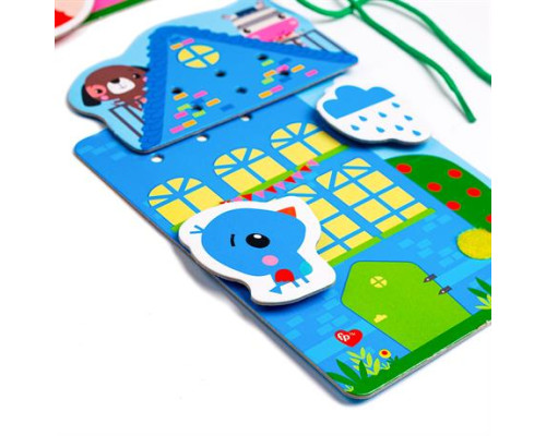 Шнурівка Fisher-Price Кольорові будиночки з липучками (VT5303-26)