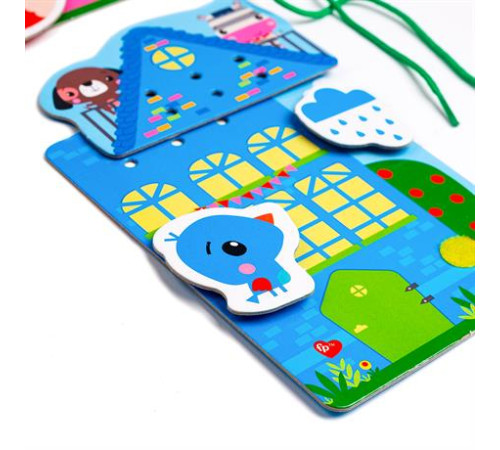 Шнурівка Fisher-Price Кольорові будиночки з липучками (VT5303-26) Шнурівка Fisher-Price Кольорові будиночки з липучками (VT5303-26)