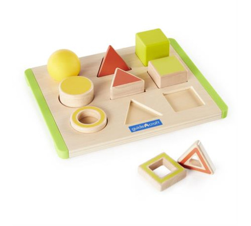 Дерев'яний сортер Guidecraft Manipulatives Фігури в просторі (G6744) Дерев'яний сортер Guidecraft Manipulatives Фігури в просторі (G6744)