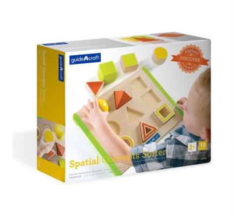 Дерев'яний сортер Guidecraft Manipulatives Фігури в просторі (G6744) Дерев'яний сортер Guidecraft Manipulatives Фігури в просторі (G6744)