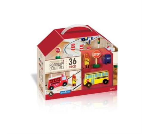 Набір фігурок і машин Guidecraft Block Play до дороги з дерева, 36 деталей (G6717) Набір фігурок і машин Guidecraft Block Play до дороги з дерева, 36 деталей (G6717)