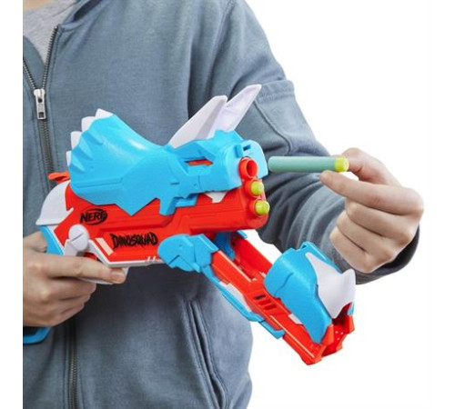 Бластер Nerf DinoSquad Тricera-Blast 12 патронів (F0803) Бластер Nerf DinoSquad Тricera-Blast 12 патронів (F0803)