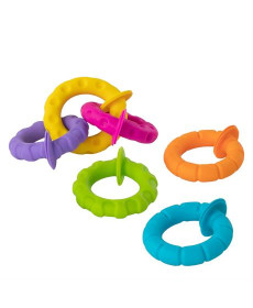 Набір прорізувачів Fat Brain Toys pipSquigz Ringlets Гнучкі колечка (F250ML)