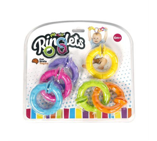 Набір прорізувачів Fat Brain Toys pipSquigz Ringlets Гнучкі колечка (F250ML)