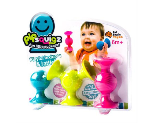 Набір сенсорних брязкалець Fat Brain Toys pipSquigz 3 шт. (F089ML)