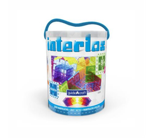 Конструктор Guidecraft Interlox Squares Квадрати, 96 деталей (G16835) Конструктор Guidecraft Interlox Squares Квадрати, 96 деталей (G16835)
