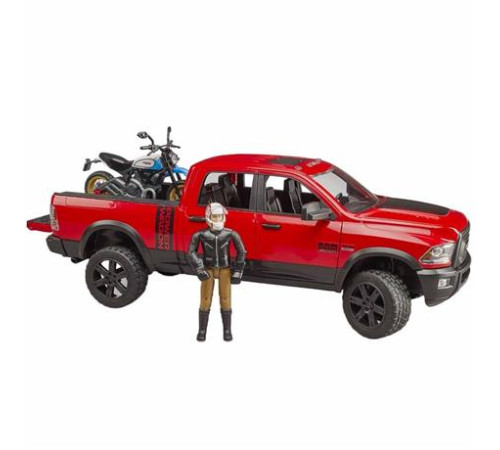 Автомодель Bruder Позашляховик Dodge RAM 2500 з мотоциклістом 1:16 (02502) Автомодель Bruder Позашляховик Dodge RAM 2500 з мотоциклістом 1:16 (02502)