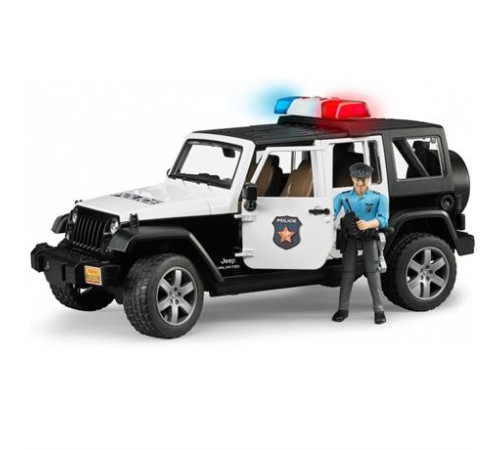Автомодель Bruder Поліцейський автомобіль Wrangler Unlimited Rubicon зі світлом, звуком і фігуркою поліцейського 1:16 (02526) Автомодель Bruder Поліцейський автомобіль Wrangler Unlimited Rubicon зі світлом, звуком і фігуркою поліцейського 1:16 (02526)