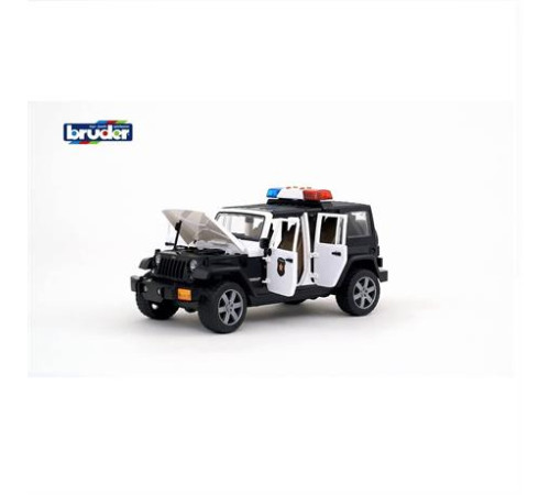 Автомодель Bruder Поліцейський автомобіль Wrangler Unlimited Rubicon зі світлом, звуком і фігуркою поліцейського 1:16 (02526) Автомодель Bruder Поліцейський автомобіль Wrangler Unlimited Rubicon зі світлом, звуком і фігуркою поліцейського 1:16 (02526)