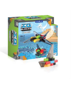 Конструктор Guidecraft IO Blocks Літаки і кораблі з доповненою 3d реальністю, 59 деталей (G9608)