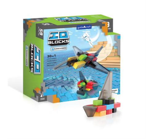 Конструктор Guidecraft IO Blocks Літаки і кораблі з доповненою 3d реальністю, 59 деталей (G9608) Конструктор Guidecraft IO Blocks Літаки і кораблі з доповненою 3d реальністю, 59 деталей (G9608)