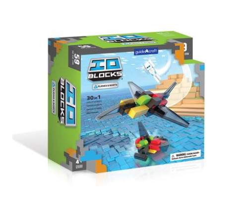 Конструктор Guidecraft IO Blocks Літаки і кораблі з доповненою 3d реальністю, 59 деталей (G9608) Конструктор Guidecraft IO Blocks Літаки і кораблі з доповненою 3d реальністю, 59 деталей (G9608)