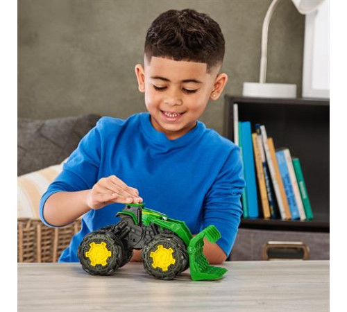 Машинка Трактор John Deere Kids Monster Treads з ковшем і великими колесами (47327)