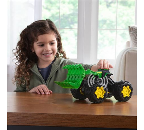 Машинка Трактор John Deere Kids Monster Treads з ковшем і великими колесами (47327)