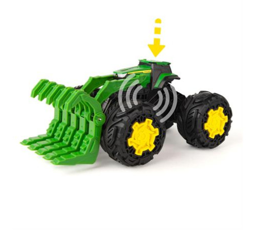 Машинка Трактор John Deere Kids Monster Treads з ковшем і великими колесами (47327)