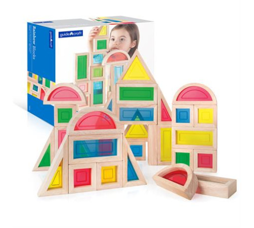 Кубики Guidecraft Block Play Велика веселка, 14 см, 30 ел. (G3016) Кубики Guidecraft Block Play Велика веселка, 14 см, 30 ел. (G3016)