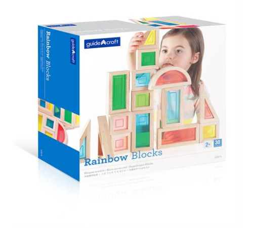 Кубики Guidecraft Block Play Велика веселка, 14 см, 30 ел. (G3016) Кубики Guidecraft Block Play Велика веселка, 14 см, 30 ел. (G3016)