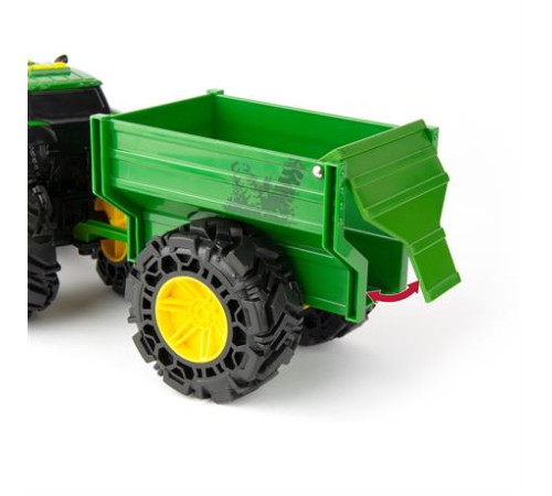 Машинка Трактор John Deere Kids Monster Treads із причепом і великими колесами (47353)