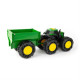 Машинка Трактор John Deere Kids Monster Treads із причепом і великими колесами (47353)