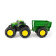 Машинка Трактор John Deere Kids Monster Treads із причепом і великими колесами (47353)