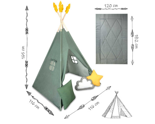 Вігвам дитячий NK-406 Nukido зелений