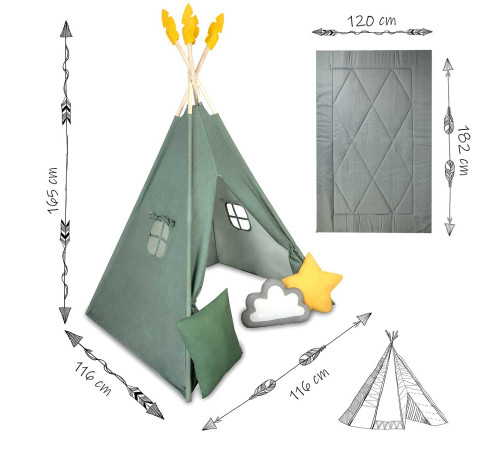 Вігвам дитячий NK-406 Nukido зелений