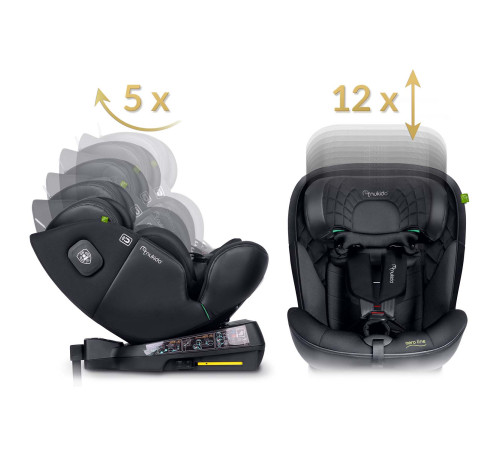 Автокрісло Nukido Aero Line ISOFIX 0-36 кг, чорне