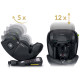Автокрісло Nukido Aero Line ISOFIX 0-36 кг, чорне