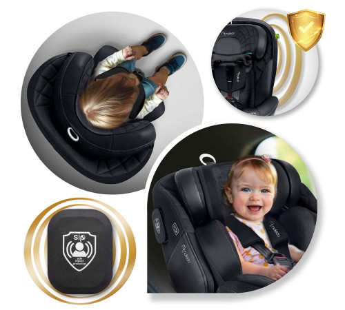 Автокрісло Nukido Aero Line ISOFIX 0-36 кг, чорне