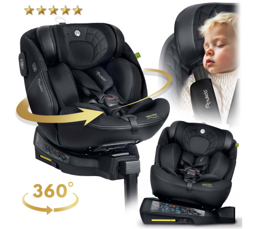 Автокрісло Nukido Aero Line ISOFIX 0-36 кг, чорне