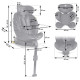 Автокрісло Nukido Aero Line ISOFIX 0-36 кг, чорне
