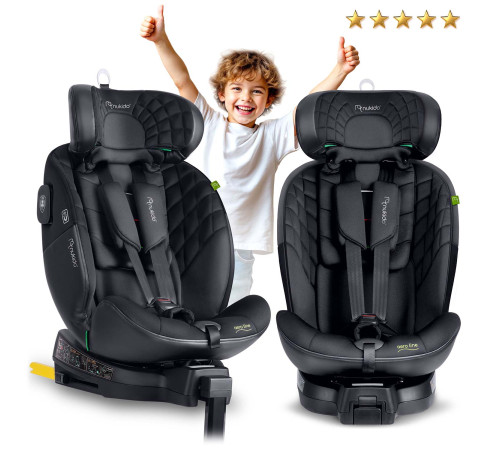 Автокрісло Nukido Aero Line ISOFIX 0-36 кг, чорне