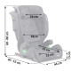 Автокрісло Nukido Louis Soft ISOFIX 15-36 кг, сіре