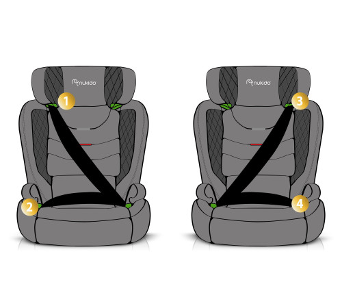 Автокрісло Nukido Louis Soft ISOFIX 15-36 кг, сіре Автокрісло Nukido Louis Soft ISOFIX 15-36 кг, сіре