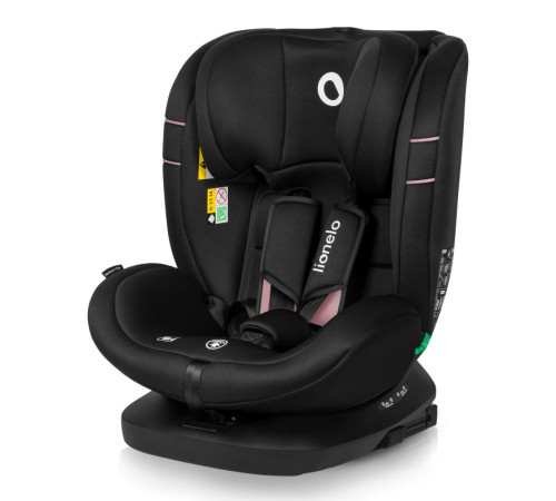 Дитяче автокрісло Lionelo BASTIAAN I-SIZE PINK ROSE - чорно-рожеве Дитяче автокрісло Lionelo BASTIAAN I-SIZE PINK ROSE - чорно-рожеве