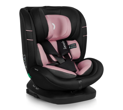 Дитяче автокрісло Lionelo BASTIAAN I-SIZE PINK ROSE - чорно-рожеве Дитяче автокрісло Lionelo BASTIAAN I-SIZE PINK ROSE - чорно-рожеве