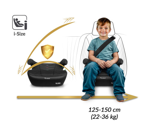 Бустер Nukido Louis ISOFIX 710200 125-150 см, чорний Бустер Nukido Louis ISOFIX 710200 125-150 см, чорний