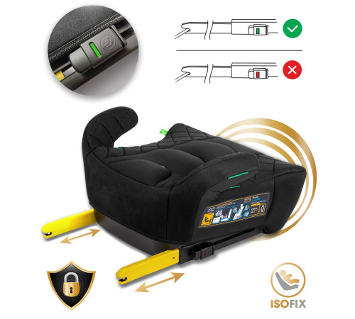 Бустер Nukido Louis ISOFIX 710200 125-150 см, чорний Бустер Nukido Louis ISOFIX 710200 125-150 см, чорний